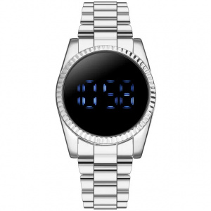 Ceas Dama Fashion Touch Screen Digital, Argintiu, LD097-V1