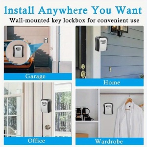 Cutie de depozitare pentru chei, pentru apartamente in regim hotelier self check-in Metalic, Locker key, PMJR251645-NEGRU - Img 6