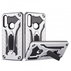 Husa Huawei P40 LITE E | Y7p - Military Defender Antisoc cu Suport Wide - Silver - Img 4
