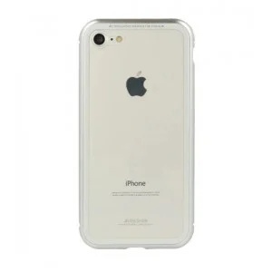 Husa Luphie magnetica pentru Iphone XR, transparent cu margini argintii, POK024836