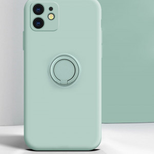 Husa pentru SAMSUNG GALAXY S21 ULTRA, Vennus Silicone cu inel, menta - Img 3