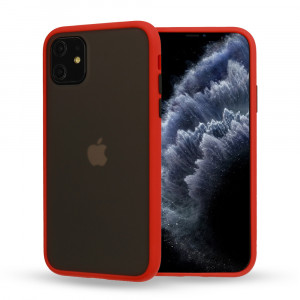 Husa Vennus din silicon Button Bumper pentru Xiaomi Mi 10T/ Mi 10T Pro 5G, rosu, POK038199