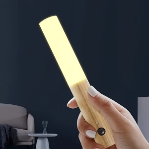 Lumină de Noapte LED Portabilă cu Senzor de Mișcare și Montaj Magnetic – Design Lemn Natural, TMXV245881 - Img 3