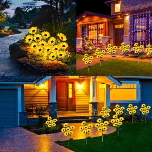 Lumini solare Floarea-Soarelui – Set decorativ cu 6 LED-uri pentru grădină și exterior, TMTH186543 - Img 5