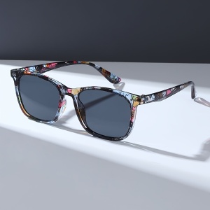 Ochelari de Soare, rame cu model abstract, unisex, TMYE810314