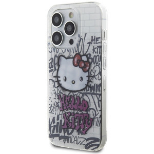 Original Case HELLO KITTY hardcase IML Kitty On Bricks Graffiti HKHCP14XHDGPHT for Iphone 14 Pro Max white