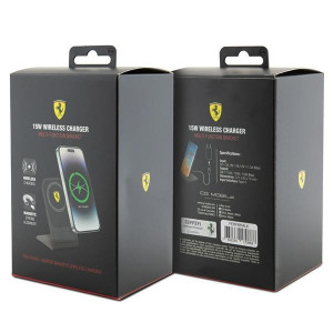 Original Induction Charger FERRARI 2023 Collection MagSafe 15W FEMFBMALK Negru - Img 2