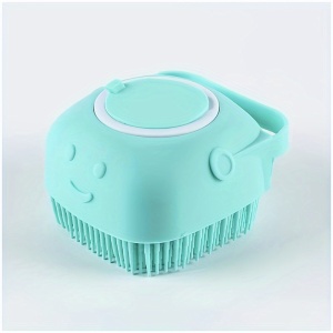 Perie din silicon, cu dozator de sampon, pentru animalele de companie, PMHM98692 - Img 3