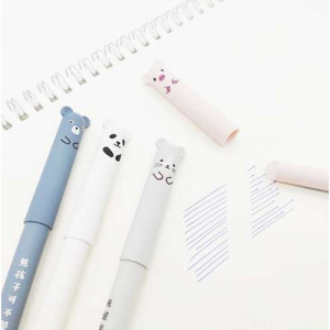Set de 4 pixuri cu radiera si capac cu animalute, PM000189183 - Img 3