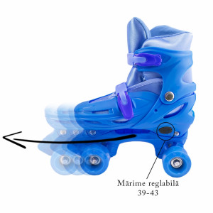 Set patine cu rotile+casca+cotiere+genunchiere, L (39-43) - Img 2