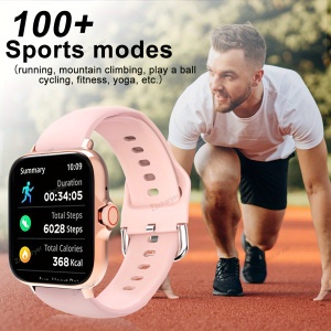 Smartwatch pentru telefoane Android/iPhone, cu mod sport, apeluri wireless, notificari de mesaje, potrivit pentru barbati si femei, autonomie lunga a bateriei, PMKJ270881-ALB - Img 6