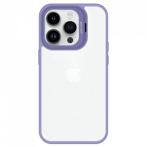 Tel Protect Kickstand case + camera glass (lens) for Iphone 15 Plus light purple - Img 2