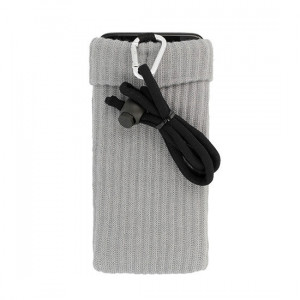 TelOne mobile phone sock with neck strap, plum - Img 2