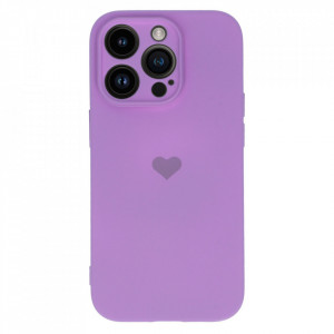Vennus Silicone Heart Carcasa pentru Iphone 14 Pro design 1 purple