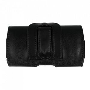WONDER Belt Holster (SIZE 14) pentru Iphone 11/XR/Huawei P40/P30 Lite/Samsung A41/S20/S21 Negru, leather