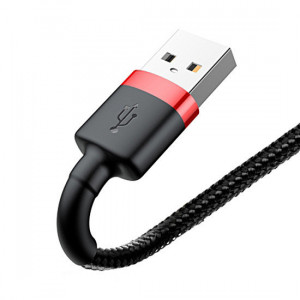 Baseus Cablu Cafule - USB to Lightning - 1,5A 2 metru (CALKLF-C19) Negru and red - Img 2