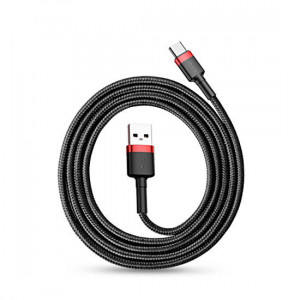 Baseus Cablu Cafule - USB to Tip C - 2A 3 metru (CATKLF-U91) Negru and red