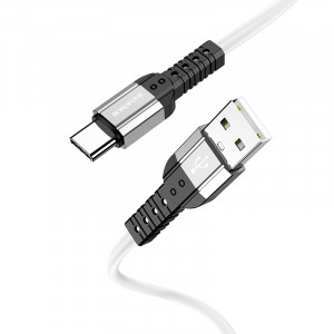 Borofone Cablu BX64 Special Silicone - USB to Tip C - 3A 1 metre alb - Img 2