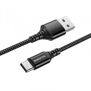 Cablu Borofone BX54 Ultra Bright - USB to Type C - 2,4A 1 metru black