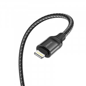 Cablu Borofone BX56 Delightful - Tip C to Lightning - PD 20W 1 metru negru