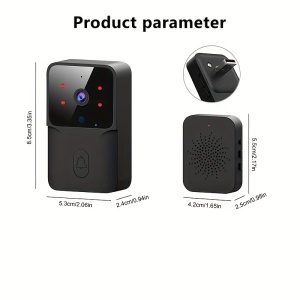 Camera inteligenta WiFi pentru sonerie, interfon bidirectional, video HD, vedere nocturna imbunatatita, sistem de securitate cu schimbarea vocii, reincarcabila, alimentata prin USB, 36 V max, baterie de 800 mAh, PMMN332841 - Img 7