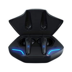 Casti Wireless Audio , Casti gaming, Bluetooth 5.0, Microfon HD, Noise Cancelling, Carcasa magnetica, Universale, Culoare Negru, PMHOLM40513