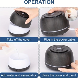Difuzor de Aromaterapie cu Telecomandă – Capacitate 300 ml, Design Elegant, TMGT09554 - Img 7