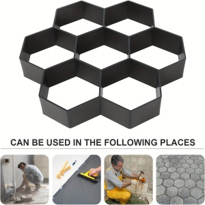 Forma pentru pavaj hexagonal, 28.96cm x 28.96cm x 3.81cm, reutilizabila, pentru alei, PMCF100528 - Img 7