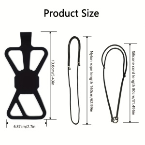Husa din silicon pentru telefoane de 5-7 inch, snur reglabil 80 -160 cm, TMRG1970321 - Img 2