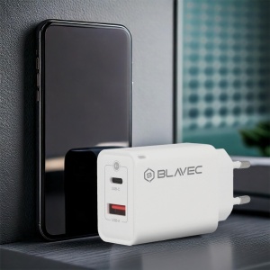 Incarcator de perete Blavec BC-5 GaN, USB + Tip C, 45W 3A, alb, MGLAD001834 - Img 4