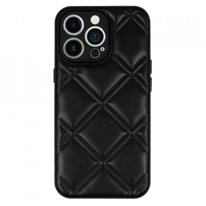 Leather 3D Carcasa pentru Iphone 13 design 3 Negru