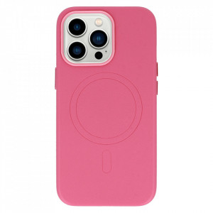 MagSafe Leather Husa Iphone 15 Pro Pink - Img 2