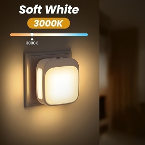 Set 2 bucăți lumină de noapte LED cu senzor, luminozitate reglabilă, 3000K, TMDJ1104267 - Img 5