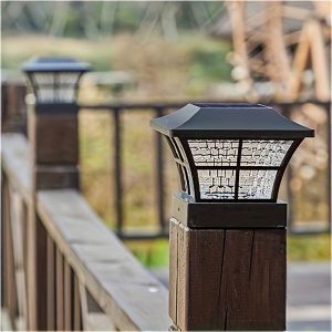 Set 2 lămpi solare LED pentru capăt de stâlp – Iluminat decorativ și funcțional pentru grădină, TMDK48239 - Img 2