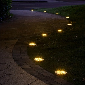 Set lămpi solare LED pentru sol cu carcasă metalică – iluminat elegant pentru alei și grădini, TMAM15652 - Img 5