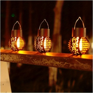 Set lămpi solare LED tip lampadar – Iluminat decorativ vintage pentru grădină, TMAV106778 - Img 5