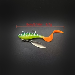 Set naluci de pescuit, 5 buc, multicolor, cu carlige, 8 cm, TMLN773386 - Img 4
