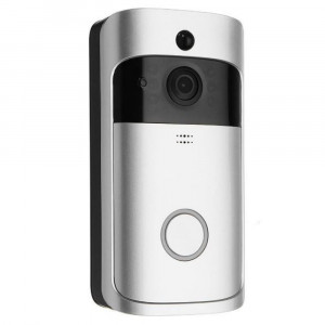 Sonerie Video - Interfon, Wifi, Vizualizare pe Smartphone, Detectare Miscare, Gri/Negru, PMHOLM20333