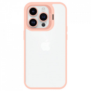 Tel Protect Kickstand case + camera glass (lens) for Iphone 15 Plus light pink