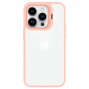 Tel Protect Kickstand case + camera glass (lens) for Iphone 15 Plus light pink - Img 2