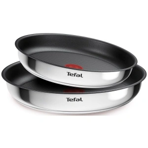 Set 2 tigai Tefal Ingenio Cook Eat , inox, 22/26cm, argintiu