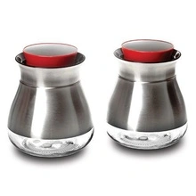 Set de recipiente Nava, 2 piese, sticla si metal