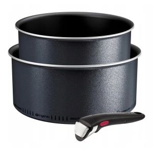 Set oale Tefal Ingenio So'Light 3 elemente, 18/20cm, aluminiu, negru