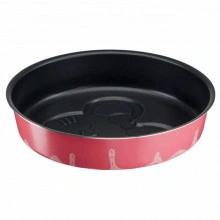 Tava prajitura Tefal ChefClub, aluminiu, soricel, 24 cm, Rosu