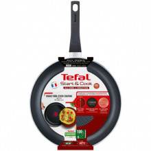 Tigaie cu interior anti-aderent Tefal Start & Cook C2720453, 24 cm, inductie, negru