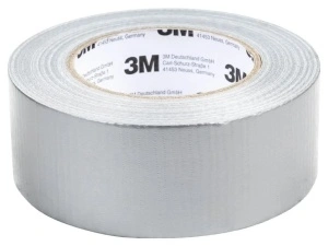 Bandă Adezivă Textilă 3M Duct Tape, 50 mm x 50 Metri, Gri, Pentru Reparații