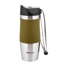 Cana termos cu pereti dubli inox KingHoff, capacitate 380 ml - Img 5
