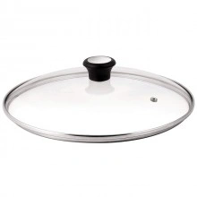 Capac din sticla termorezistenta Tefal, diametru 26 cm, maner bachelita - Img 2