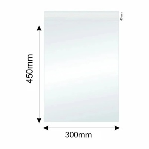 Pungi Polipropilena pentru Alimente/Textile, 300x450mm, Autoadeziv, Transparent, 40µm, 100Buc/Set