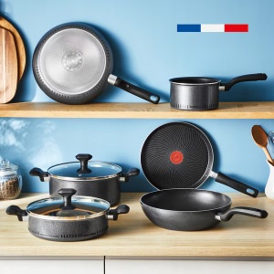 Set oale Tefal Ingenio So'Light 3 elemente, 18x20cm, aluminiu, negru